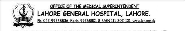 Lahore General Hospital LGH |Lahore Govt Jobs 2020